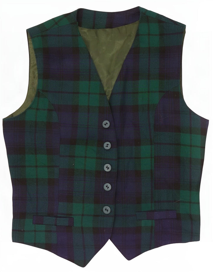 Vintage Womens Vesta IT 46 Large Green Check Wool