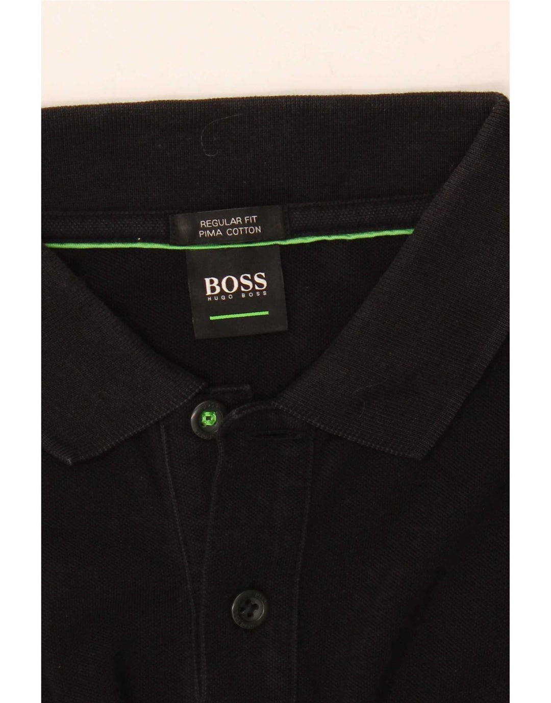 Cămașă polo Hugo Boss pentru bărbați, cu formă regulată, negru mediu