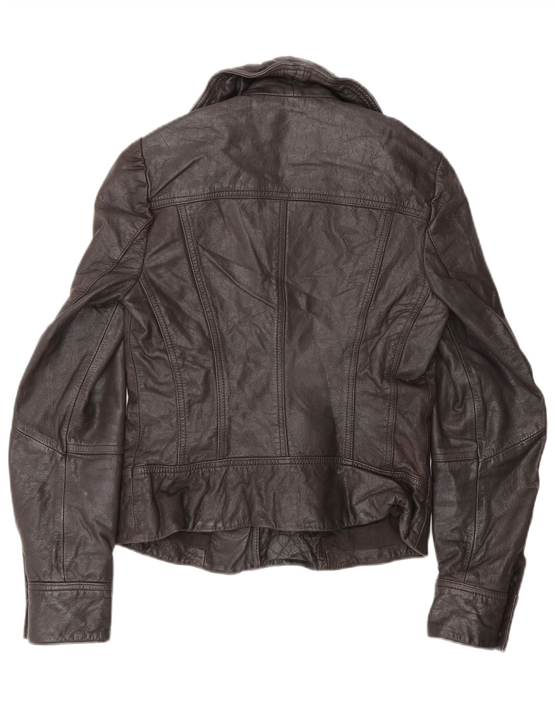 Jachetă de motociclist pentru femei All Saints UK 8 Mic din piele maro