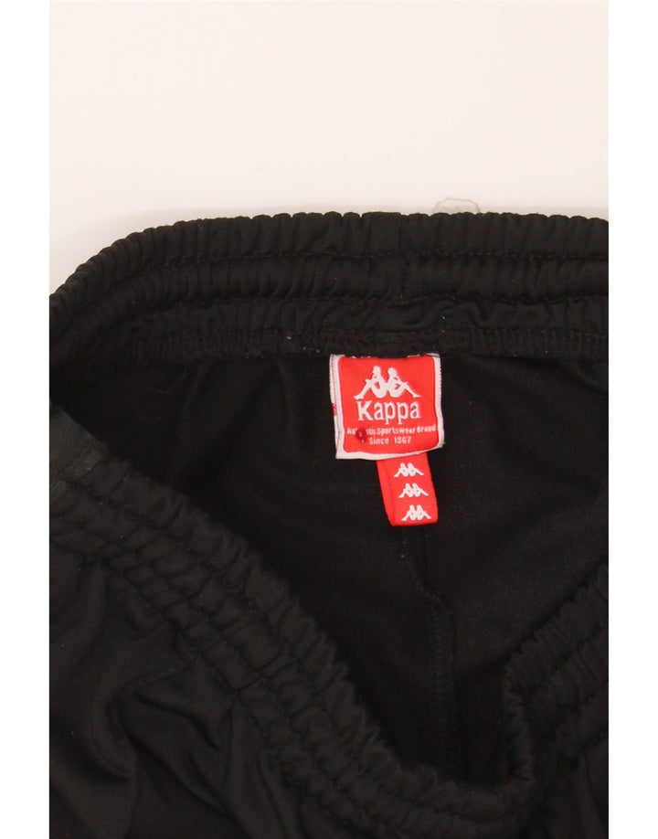 KAPPA Boys Graphic Tracksuit Trousers Joggers 11-12 Years  Black Polyester Vintage Kappa and Second-Hand Kappa from Messina Hembry 