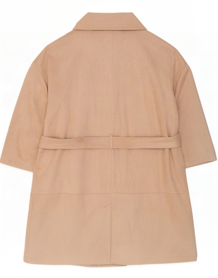 Marks & Spencer palton dublu pentru femei UK 24 4XL poliester bej