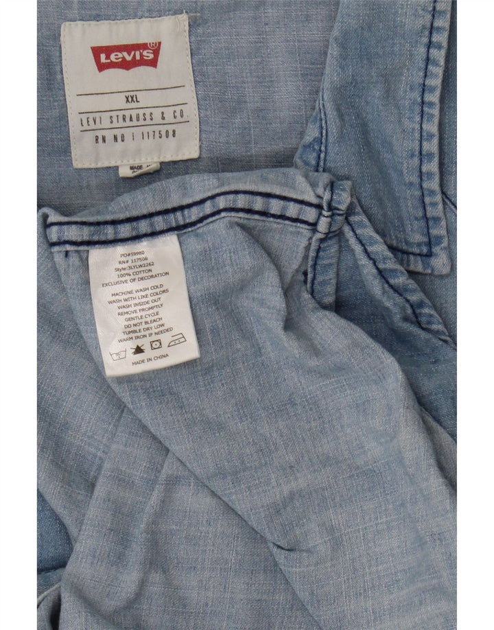 Cămașă de blugi pentru bărbați Levi's 2XL, bumbac albastru