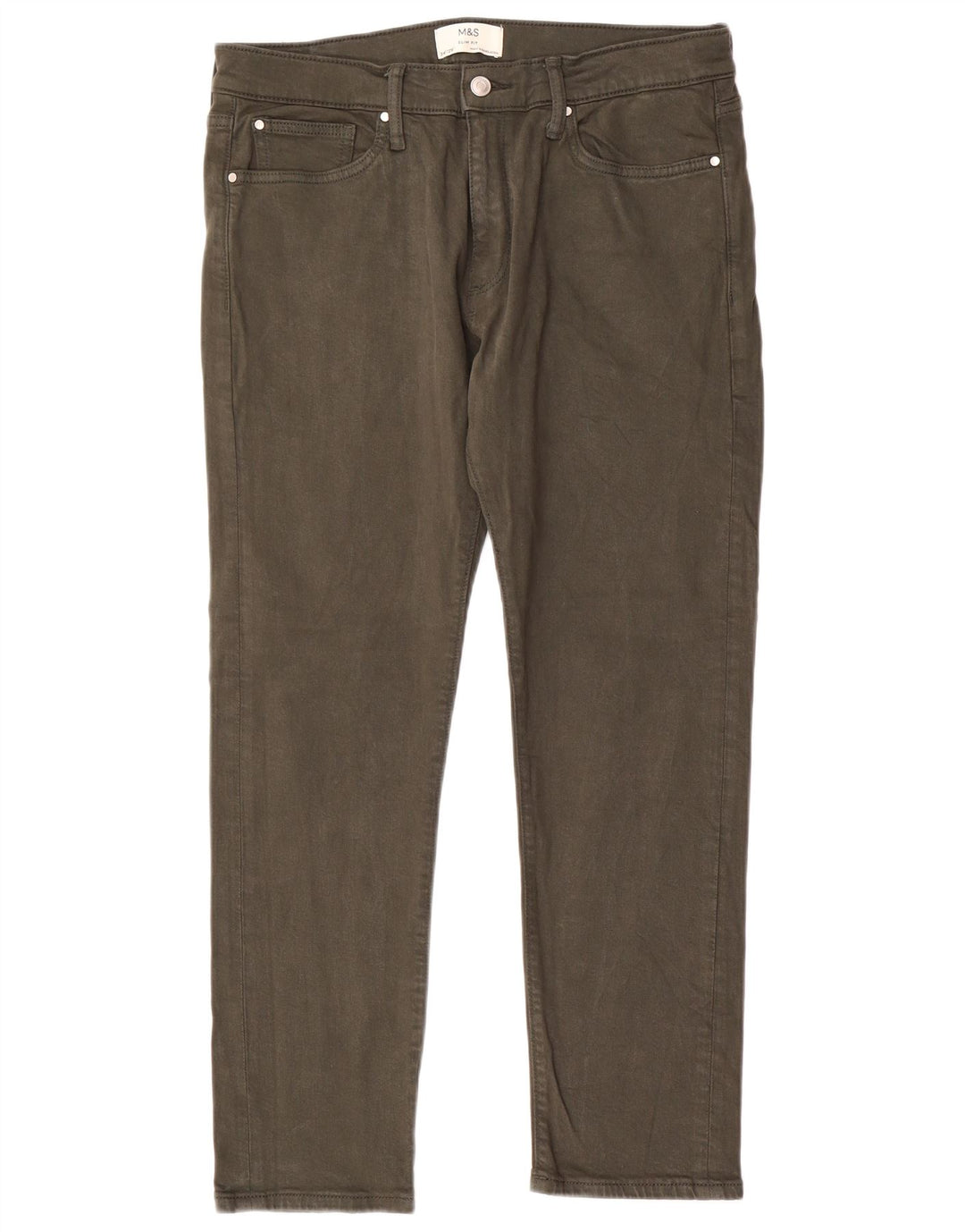 Blugi slim pentru bărbați Marks & Spencer W34 L29 bumbac kaki