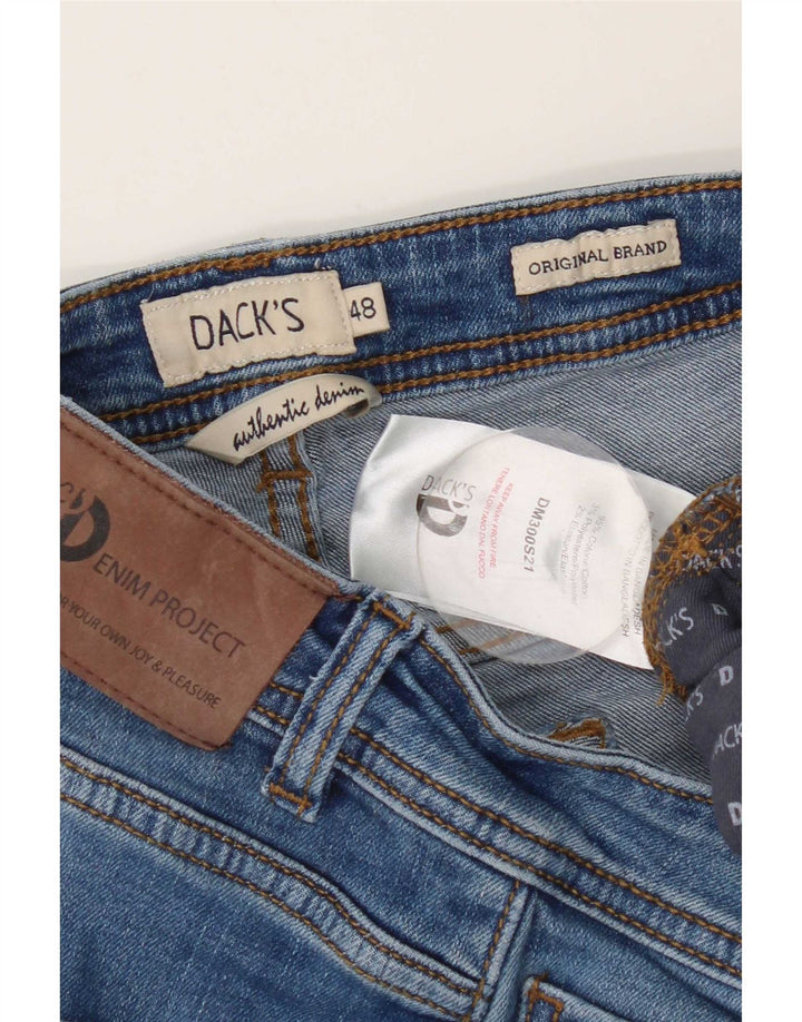 Blugi subțiri pentru bărbați Dack's IT 48 Medium L32 L27 Bumbac albastru
