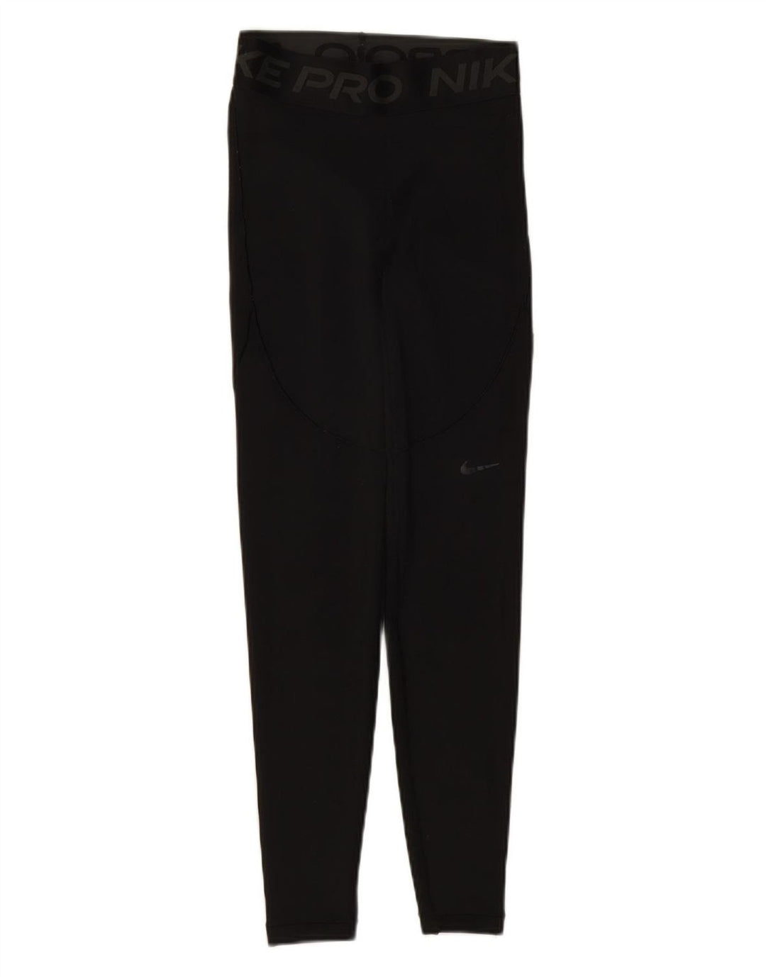 NIKE Womens Dri Fit Graphic Leggings UK 4 XS  Black Polyester