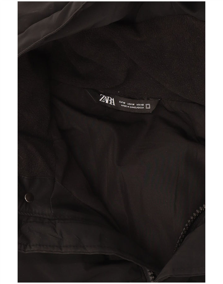 Palton căptușit cu glugă pentru bărbați Zara UK 38 Medium Black
