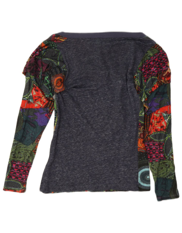 Desigual Womens Loose Fit Top cu mânecă lungă UK 6 XS Multicolor
