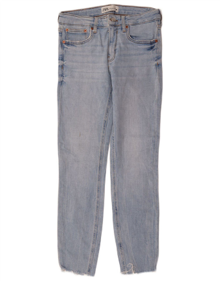 Blugi slim dama Zara EU 38 Mici L28 L27 Bumbac albastru
