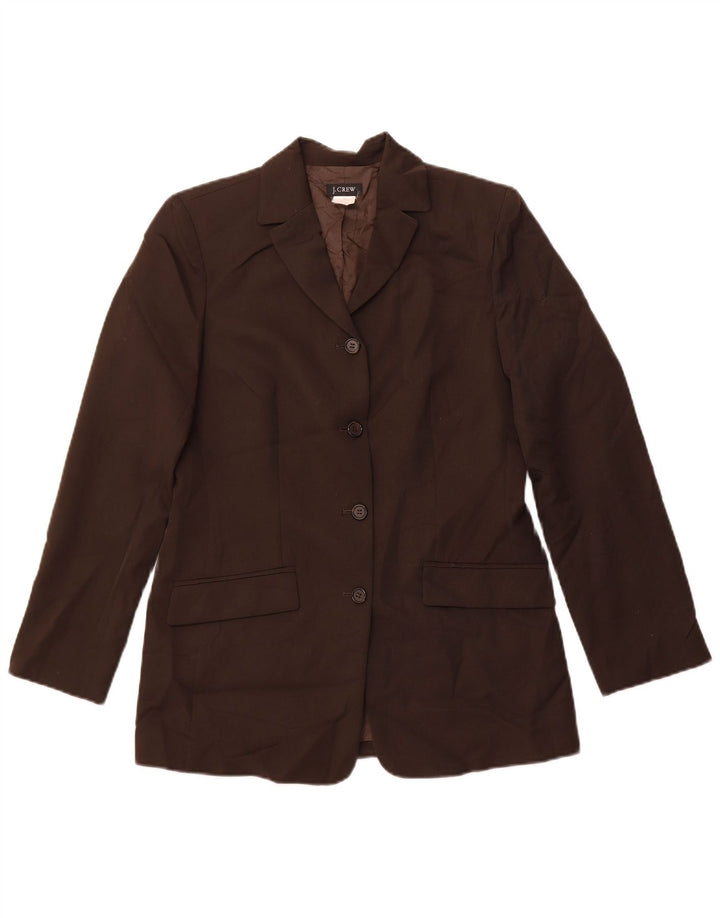 Jachetă blazer pentru femei J. CREW, cu 4 nasturi, US 6, lână maro medie