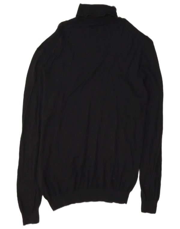 Massimo Dutti Pulover pentru bărbați cu gât rulat XL bumbac negru