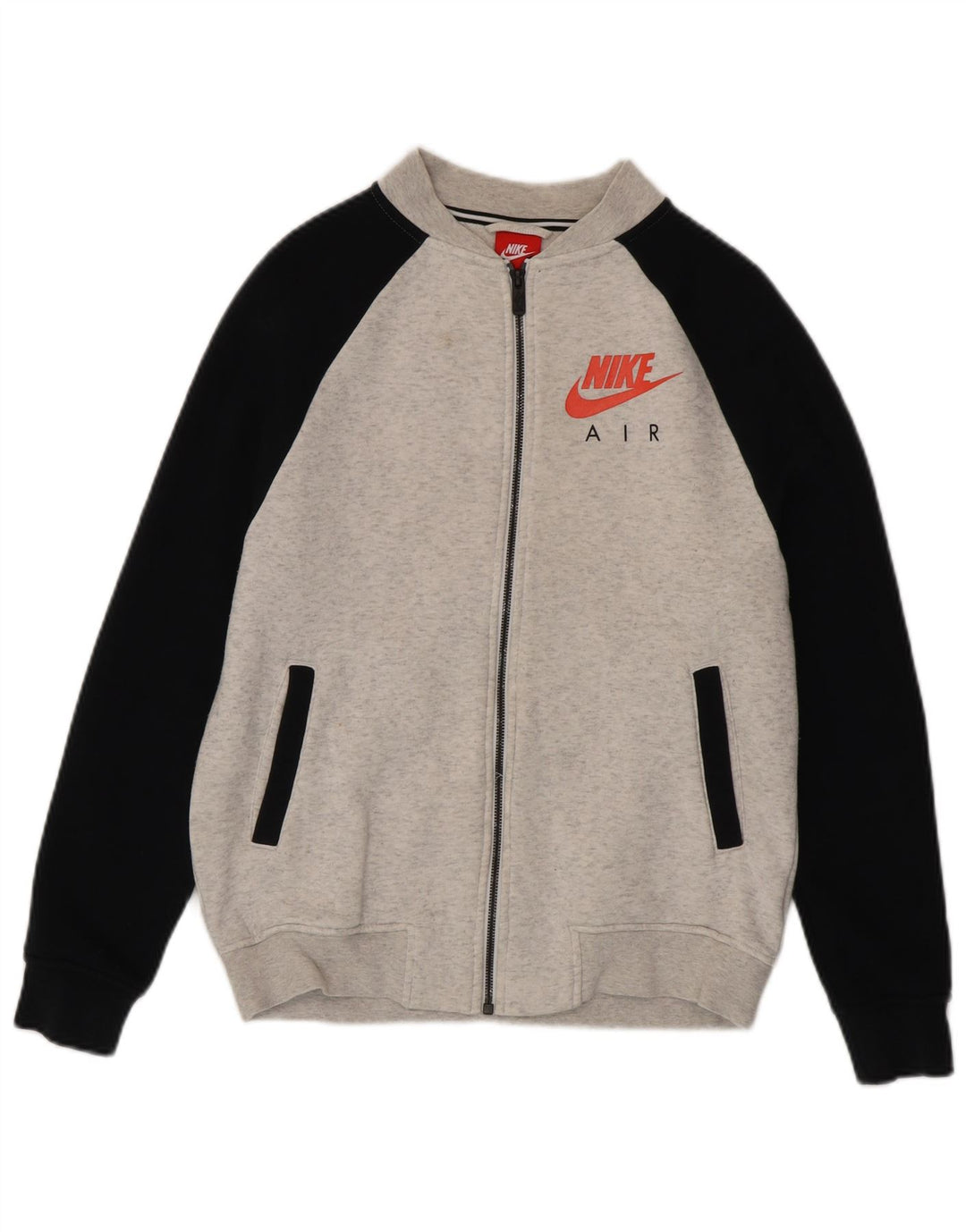 Jachetă de top pentru trening grafic Nike pentru bărbați, bumbac color bloc, gri mic