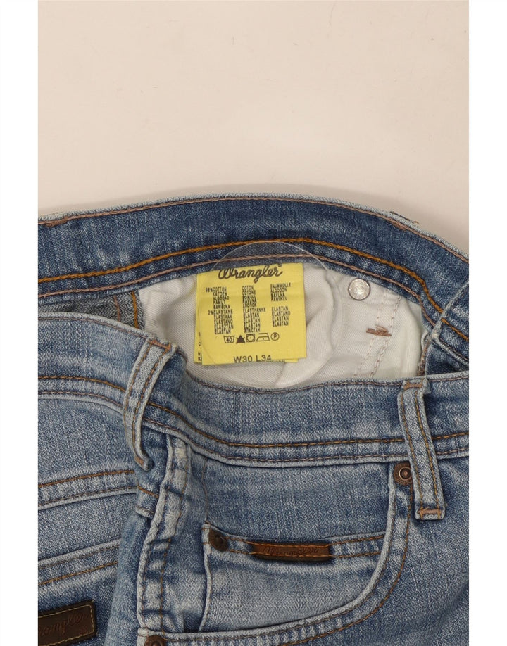 Blugi drepti pentru bărbați WRANGLER W30 L30 bumbac albastru
