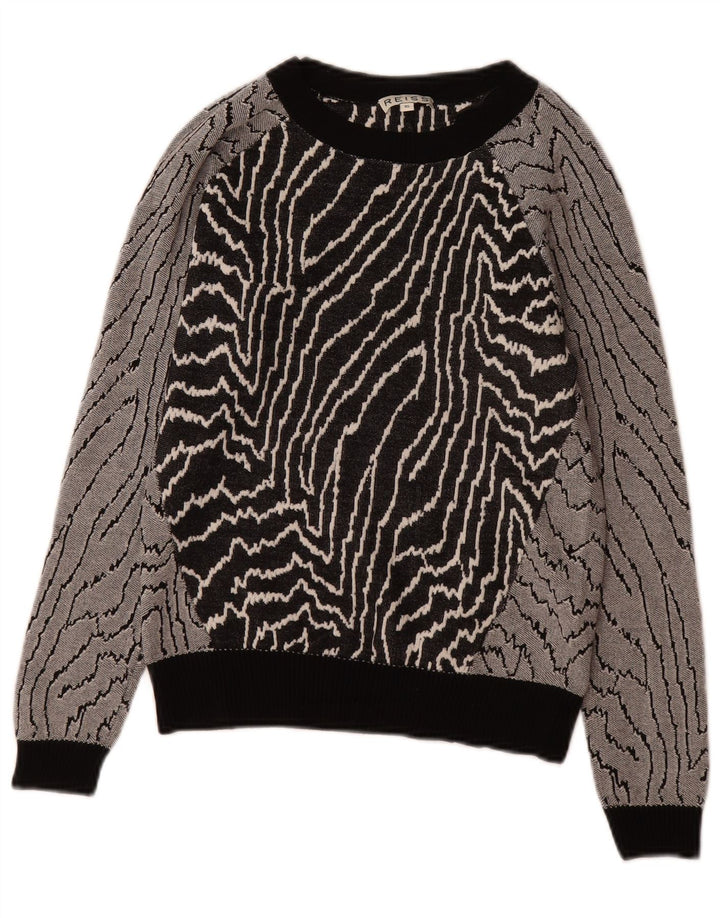 Pulover Reiss pentru femei cu model abstract, Vâscoză neagră, UK 6 XS