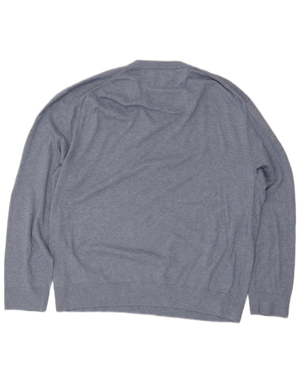 Pulover cu decolteu în V Nautica pentru bărbați, bumbac albastru 2XL