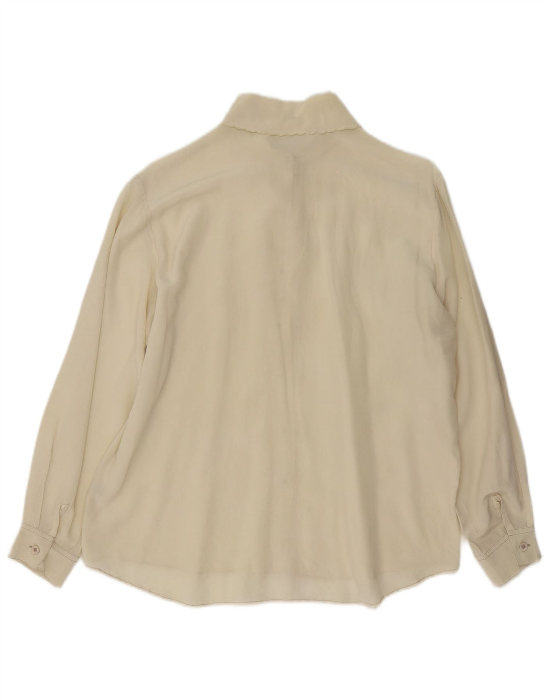 Cămașă Vintage cu mânecă lungă pentru femei, cu ajustare obișnuită, UK 14 Medium Off White