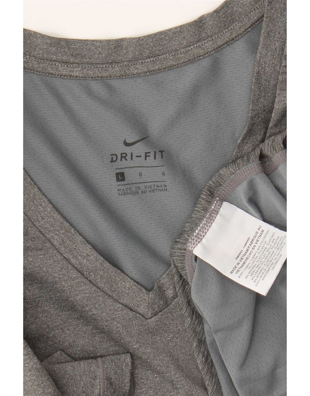 Tricou Nike Dri Fit pentru femei Top UK 14 Large Gri Poliester