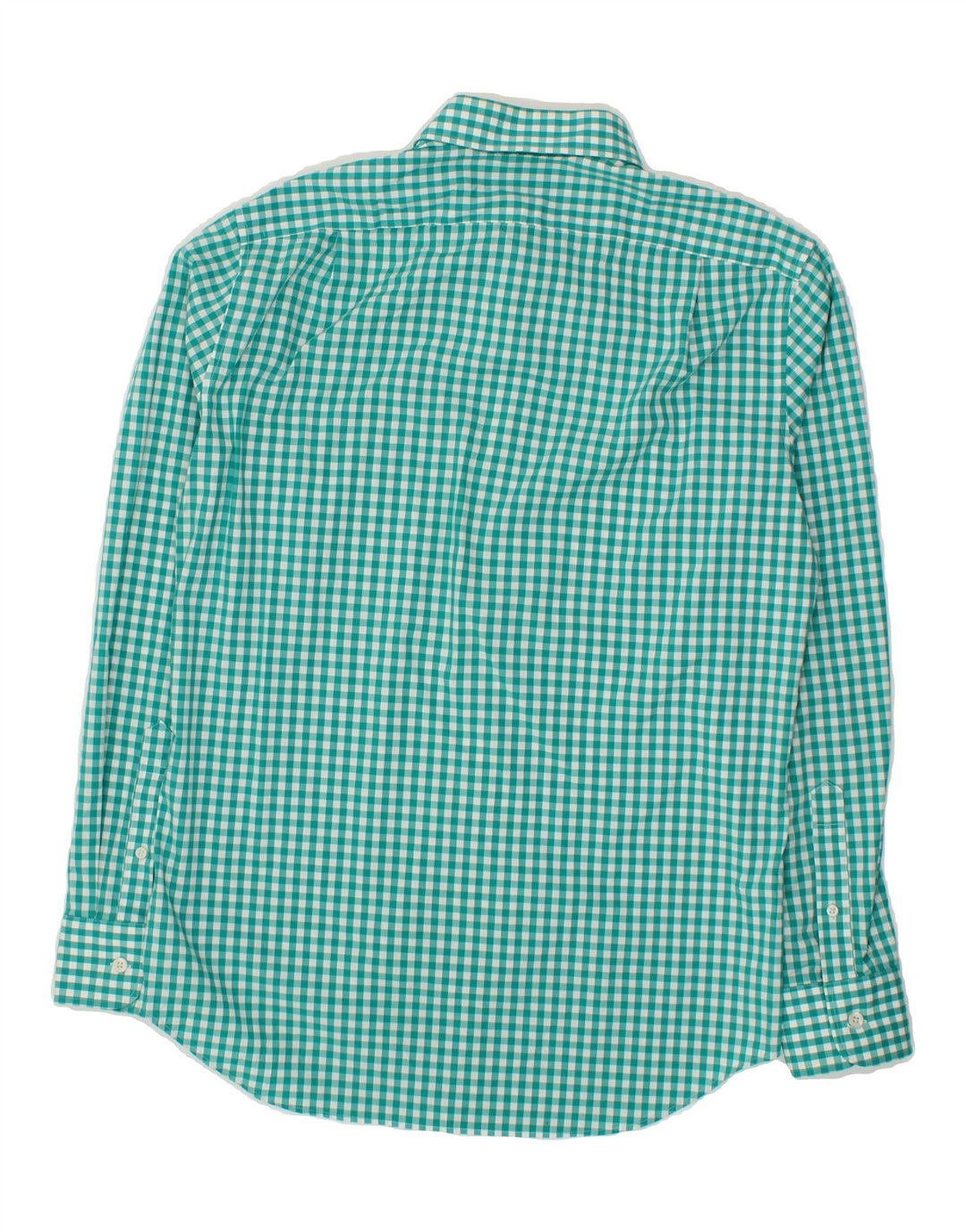 J. CREW Mens Thompson Shirt Size 15 1/2 Medium Green Gingham Cotton Vintage J. Crew and Second-Hand J. Crew from Messina Hembry 