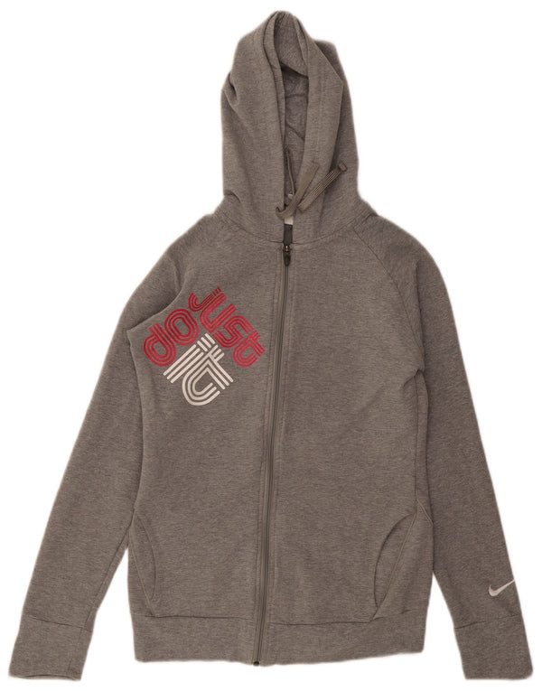 Pulover Nike Graphic Zip pentru femei UK 10 Bumbac cu pete gri mici