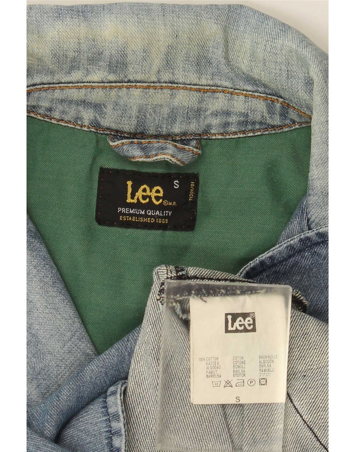 Jachetă Lee pentru femei din denim cu 3 nasturi, UK 10, bumbac albastru mic