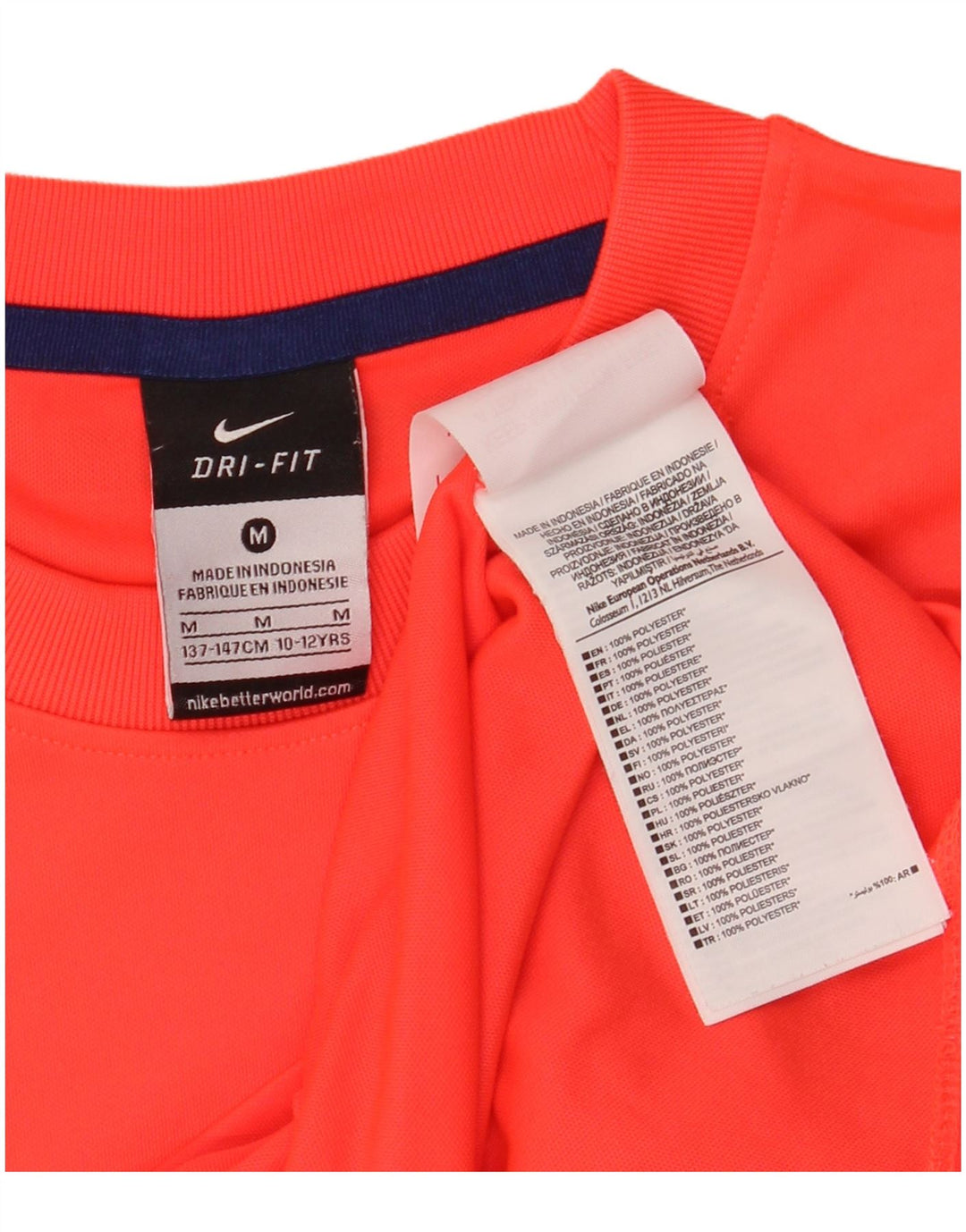 Tricou grafic Barcelona pentru băieți NIKE Top 10-11 ani portocaliu mediu