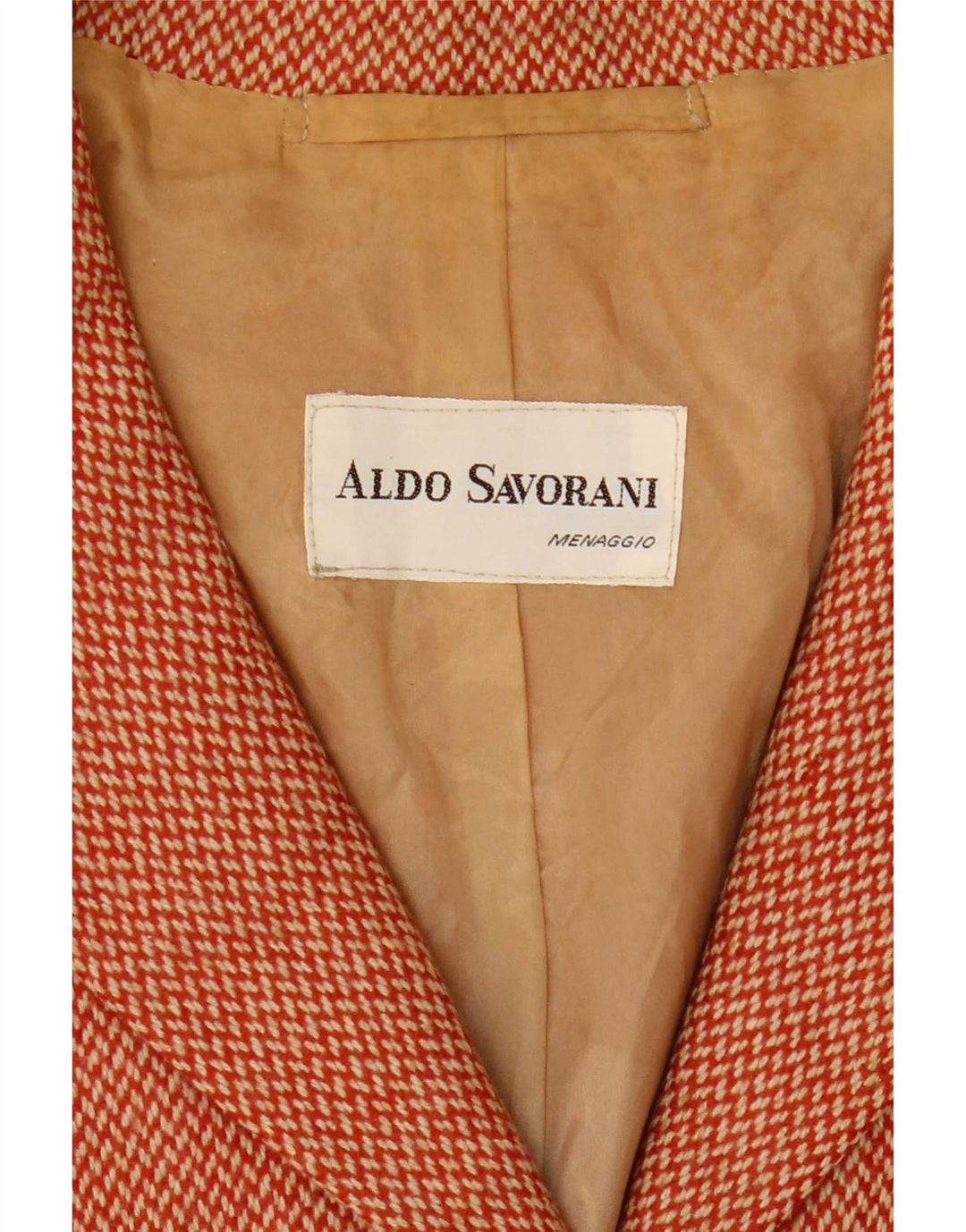 Aldo Savorani Jachetă Blazer pentru Femei cu 3 Nasturi UK 12 Medium Pink Herringbone
