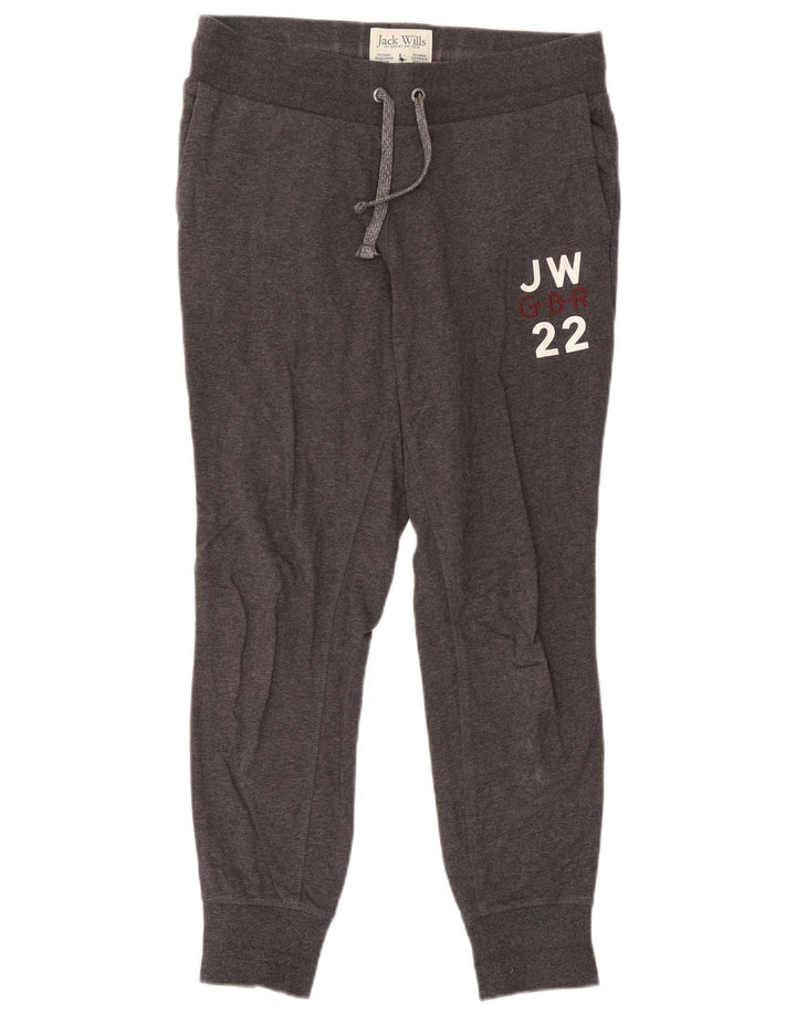 Pantaloni de trening cu grafic pentru femei Jack Wills Pantaloni de jogging UK 12 Gri mediu