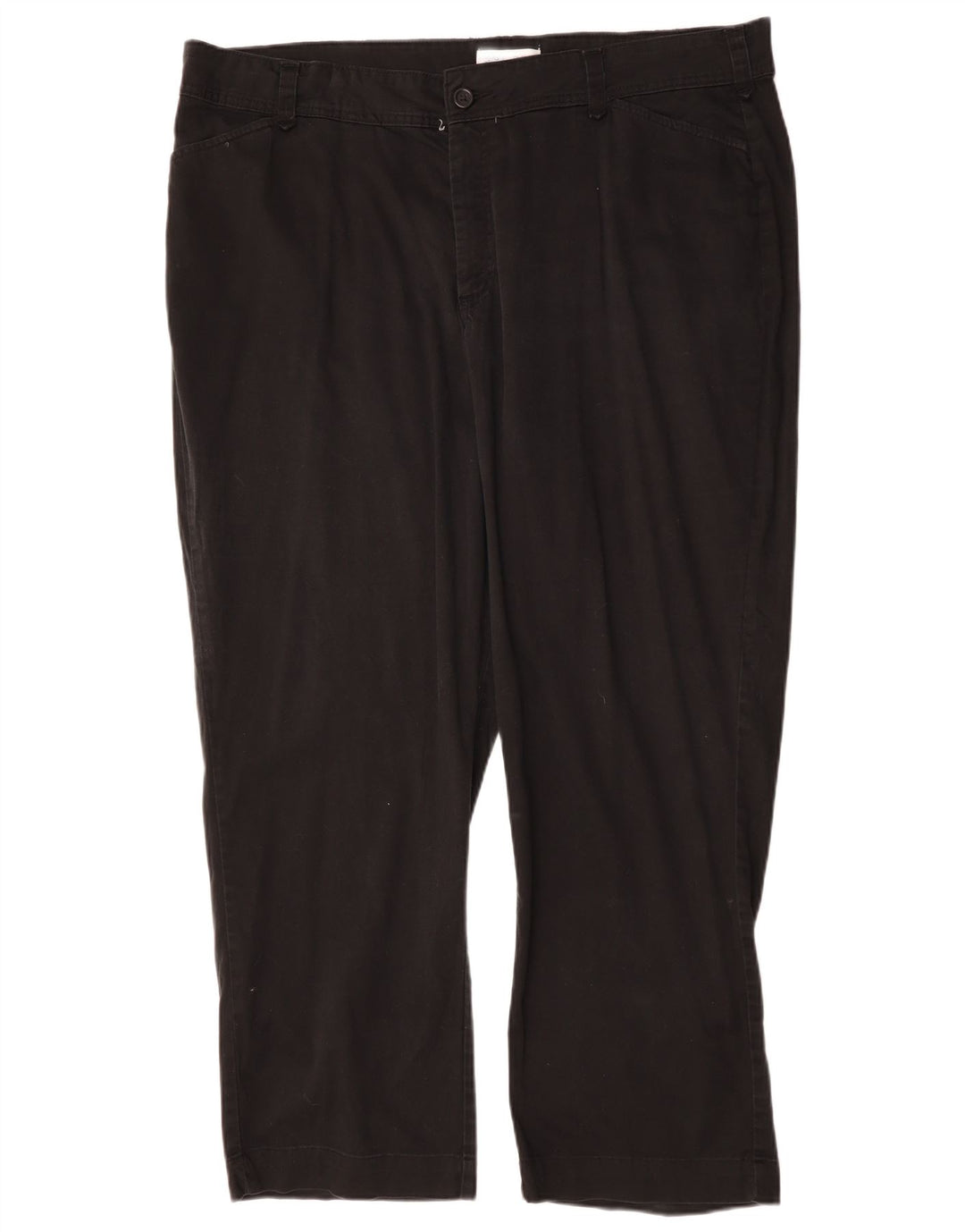 Pantaloni casual drepti pentru femei Lee US 24 4XL W48 L30 Bumbac negru