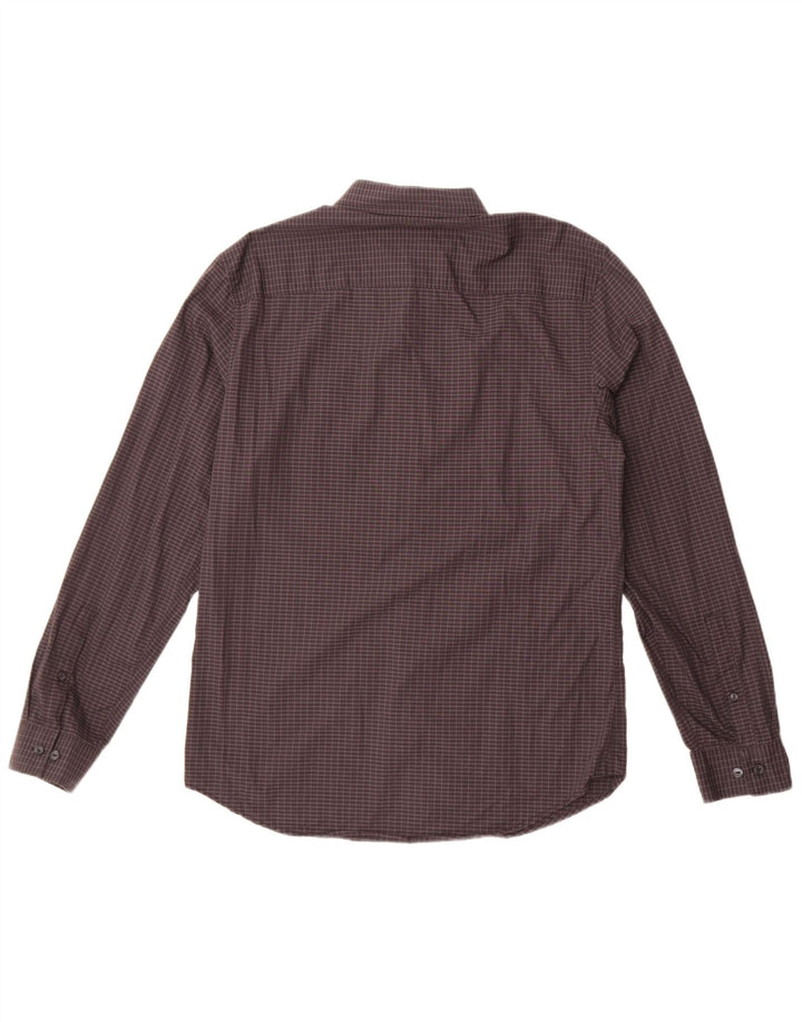 Cămașă pentru bărbați Calvin Klein Slim Fit, bumbac cu carouri, gri mediu