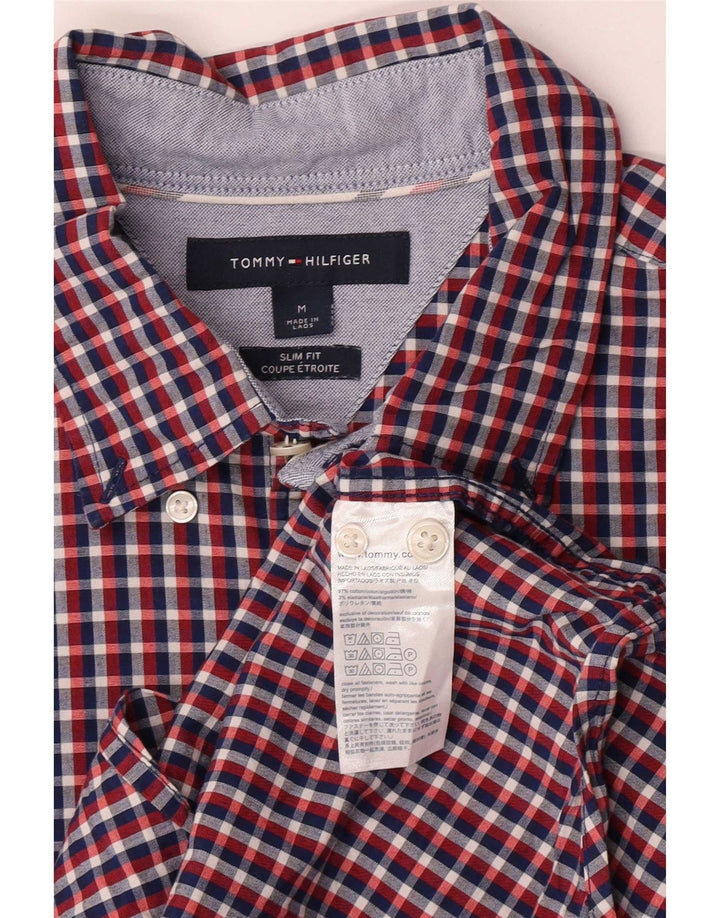Cămașă pentru bărbați Tommy Hilfiger Slim Fit, bumbac mediu multicolor cu carouri