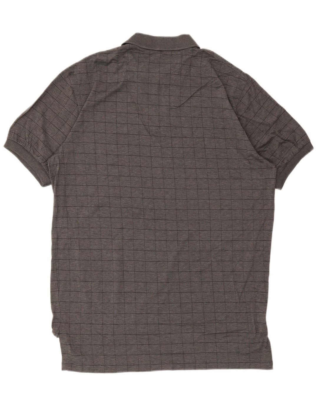 POLO RALPH LAUREN Tricou polo pentru bărbați, bumbac cu carouri, gri mediu