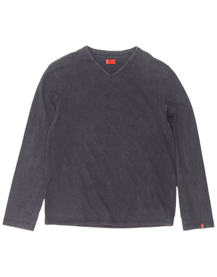 Top pentru bărbați Levi's cu mânecă lungă mare, bleumarin, bumbac
