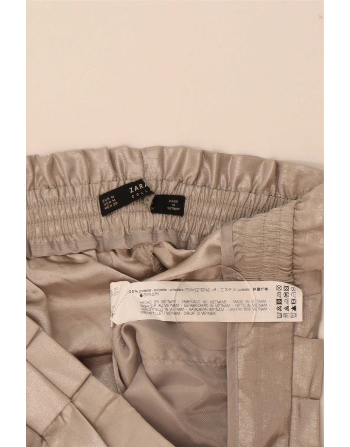 Pantaloni Capri cu talie înaltă pentru femei Zara Mediu L28 L21 Poliester bej
