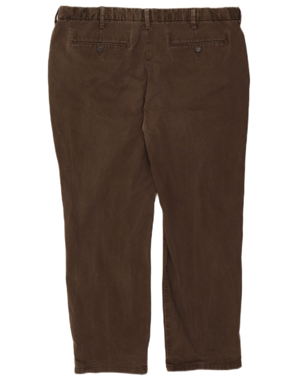 Pantaloni chino obișnuiți pentru bărbați Marks & Spencer, L42 L29, bumbac maro