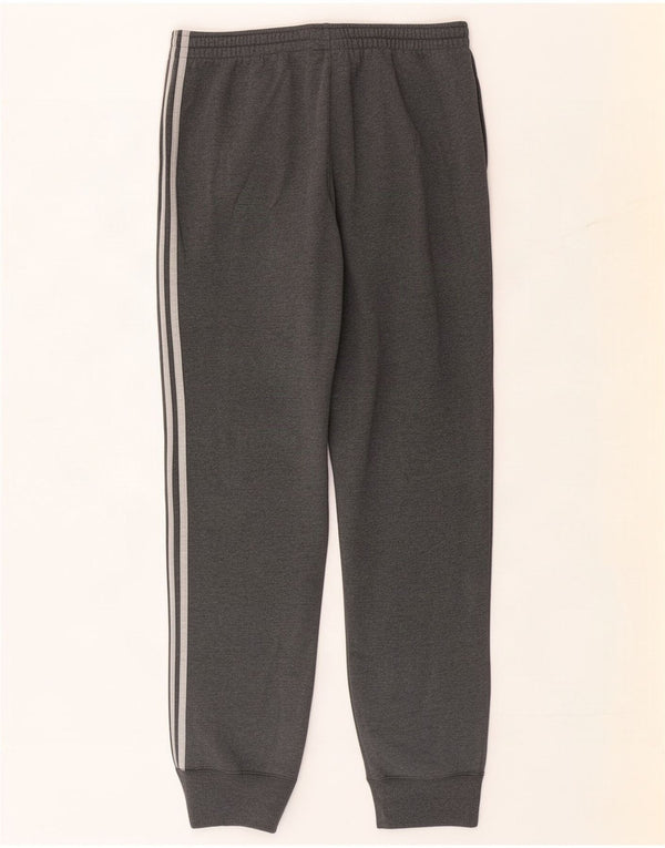 Adidas Boys Tracksuit Trousers Joggers 13-14 Years Grey Cotton