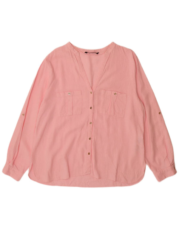 Cămașă ZARA pentru femei UK 20 2XL Pink In