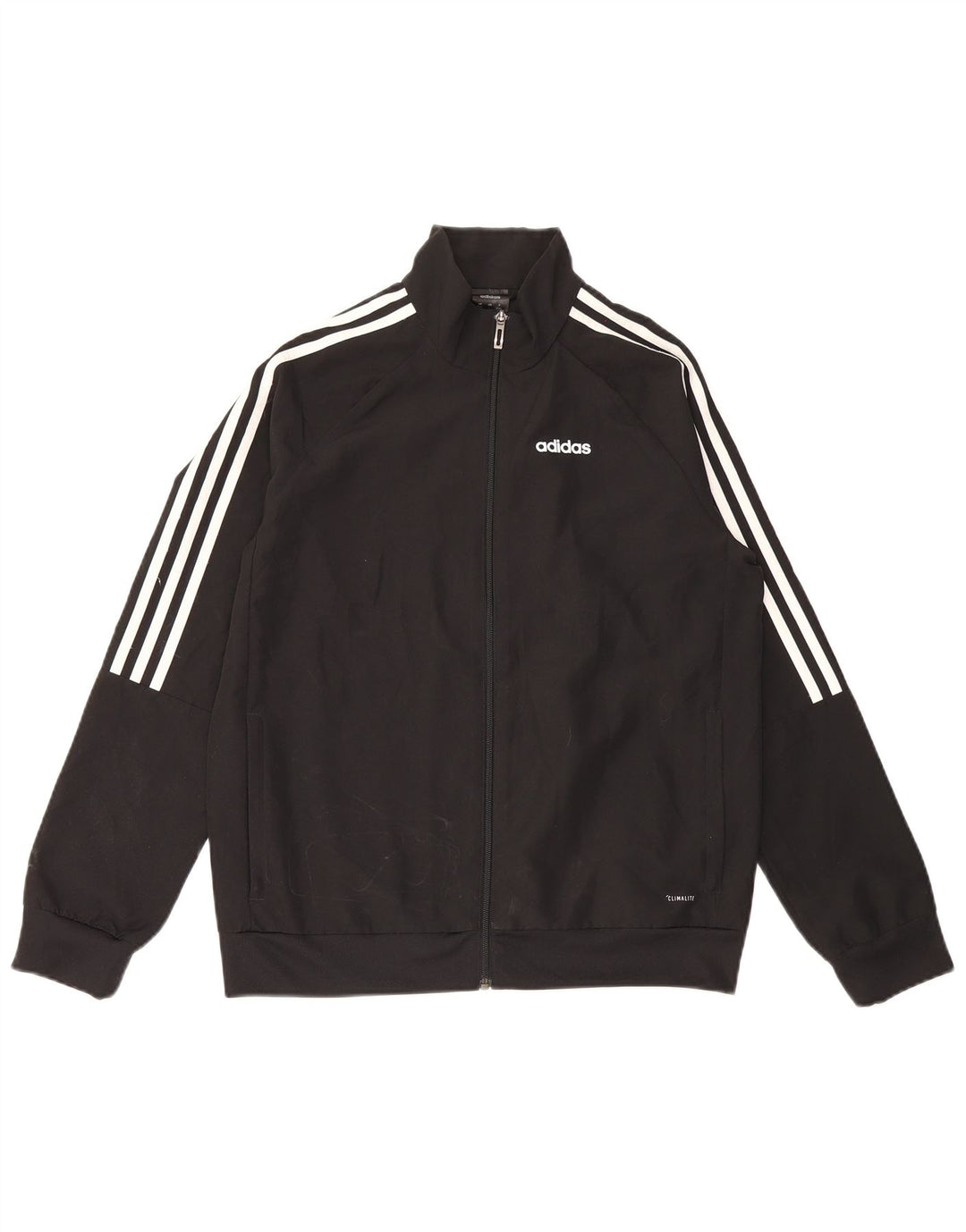 Adidas Boys Climalite Trening Top Jachetă 13-14 ani Poliester negru