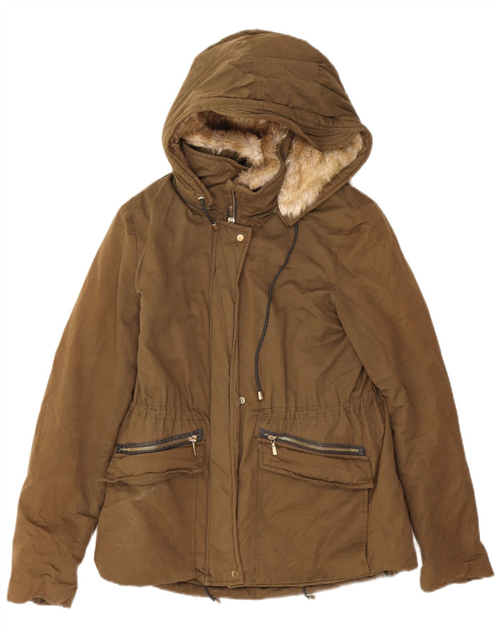 Jachetă parka supradimensionată pentru femei Trafaluc Sherpa UK 10 Mic Kaki
