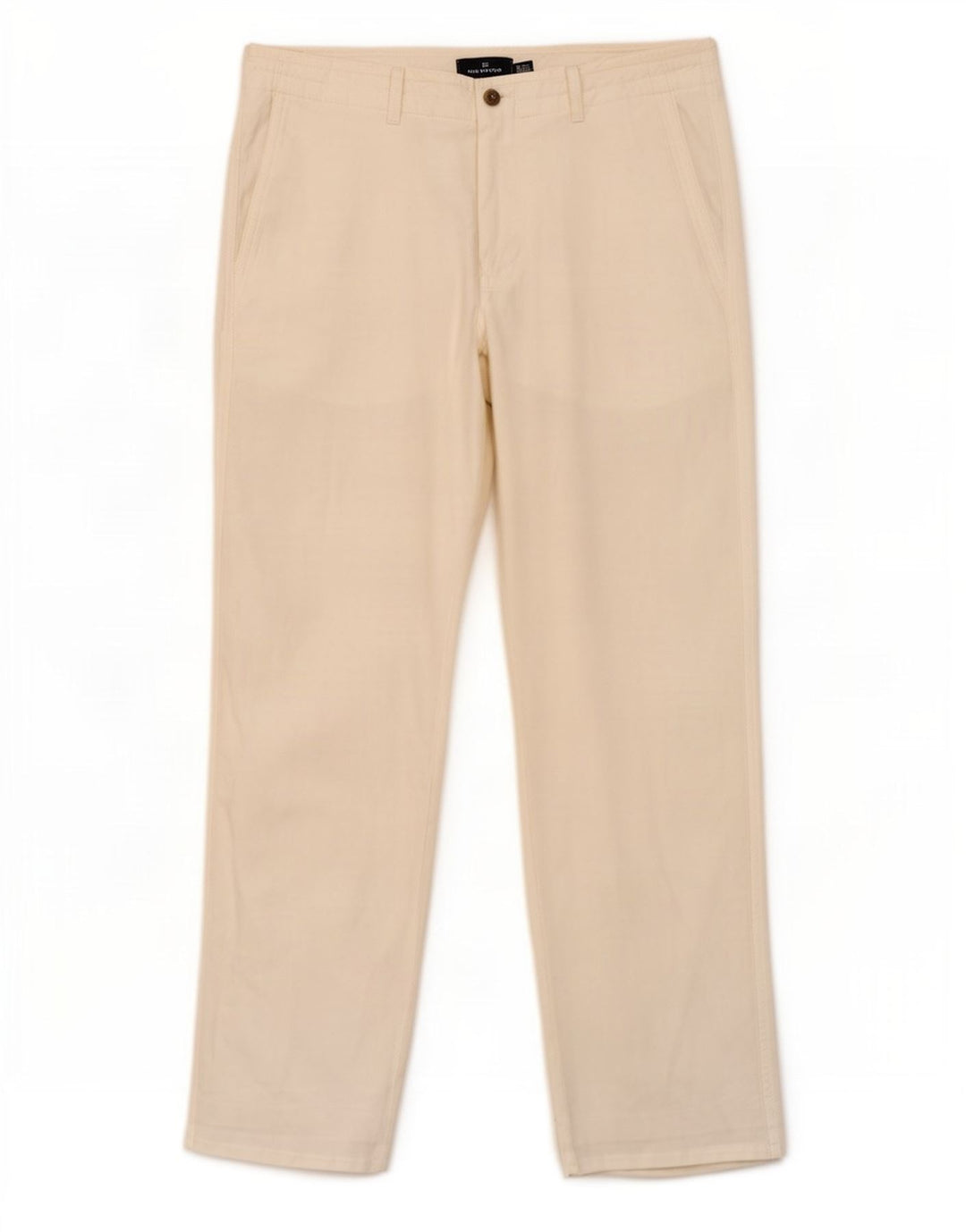 Marks & Spencer Pantaloni chino drepți Blue Harbour pentru bărbați L34 L29 alb