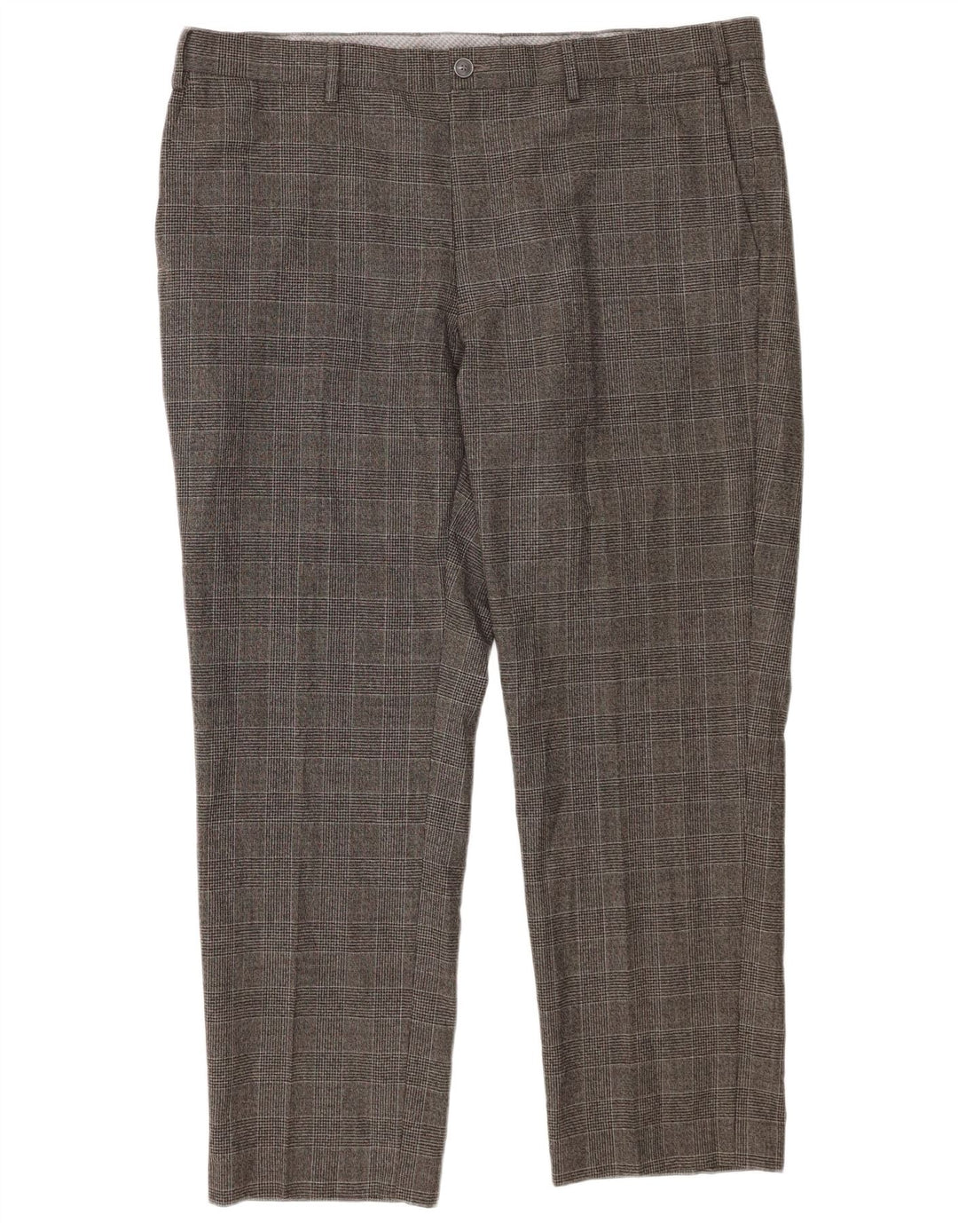 Marks & Spencer Pantaloni de costum pentru bărbați, drepți, cu croiala normală, L40 L29, gri