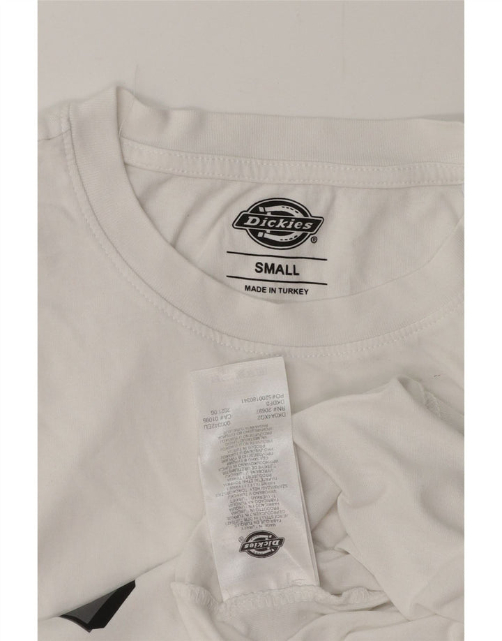 Tricou grafic pentru bărbați DICKIES Top mic din bumbac alb