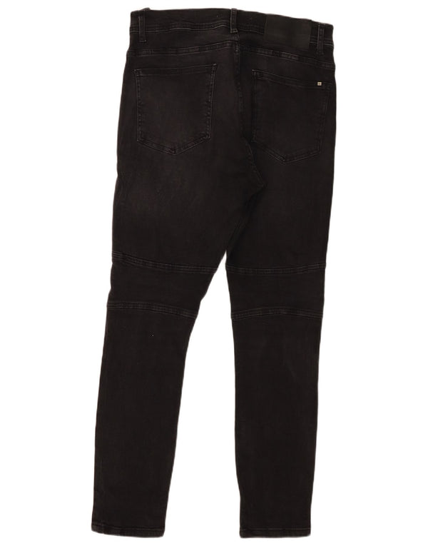 Blugi skinny pentru bărbați Zara EU 42 Large W32 L28 Bumbac negru