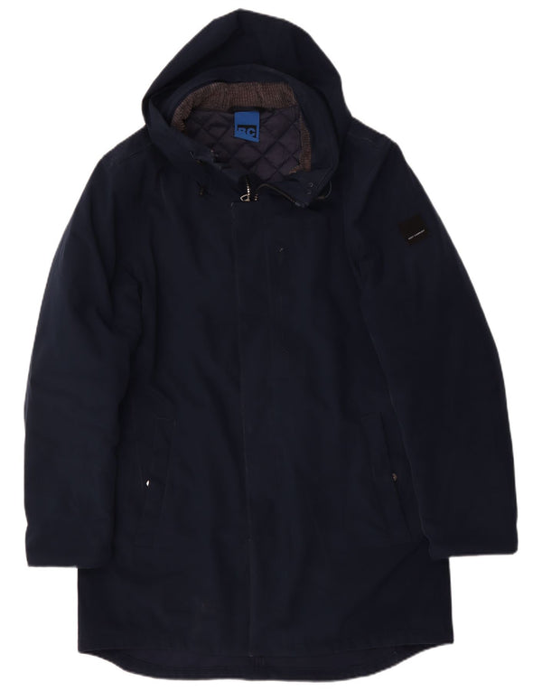 Jachetă parka cu glugă pentru bărbați Best Company UK 40 mare bleumarin