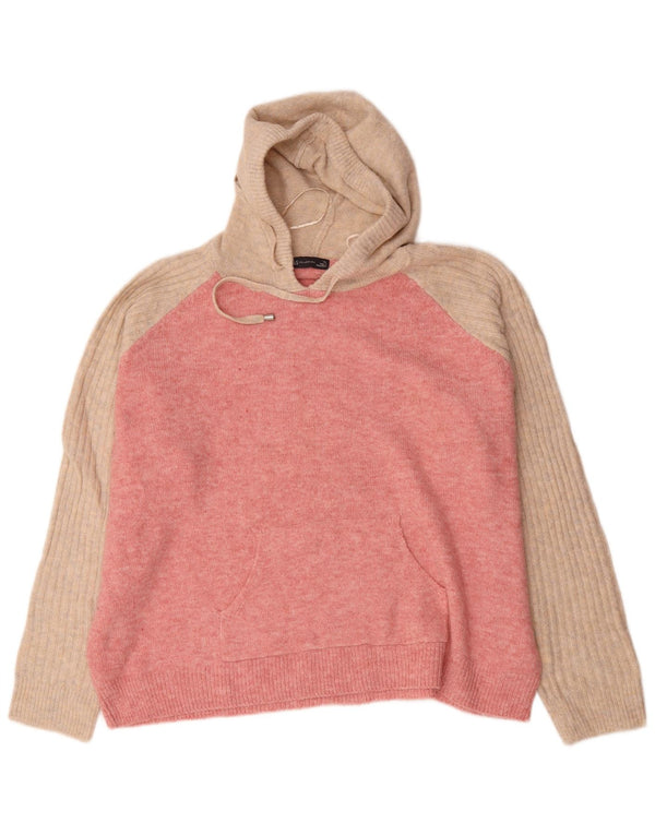 Pulover cu glugă pentru femei Marks & Spencer, UK 18 XL, roz colorblock