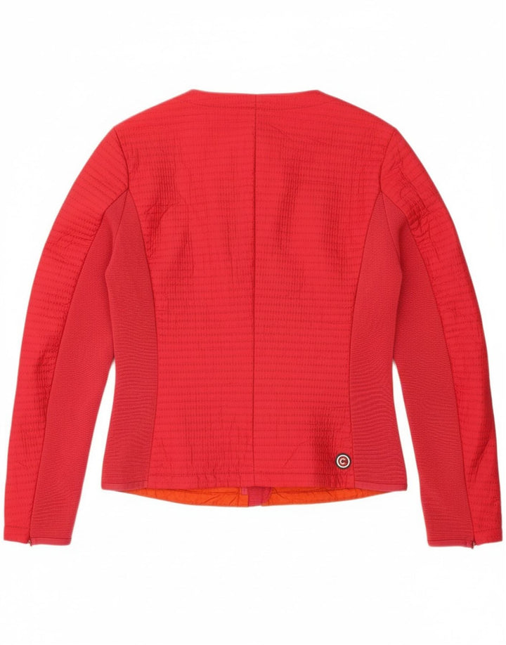 COLMAR Womens Racer Jacket IT 42 Small Red Polyester