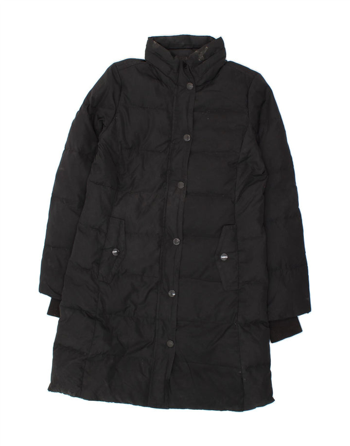 J. CREW Womens Padded Coat UK 10 Small Black Polyester Vintage J. Crew and Second-Hand J. Crew from Messina Hembry 
