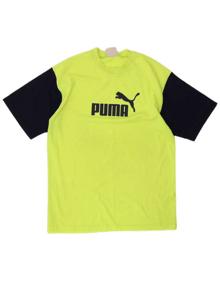 Tricou grafic Puma pentru bărbați Top mare, galben, poliester color bloc