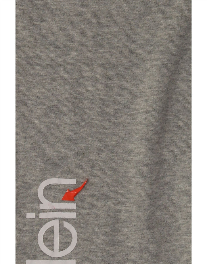 Calvin Klein Pantaloni de trening grafic pentru femei Joggeri UK 14 Large Gri