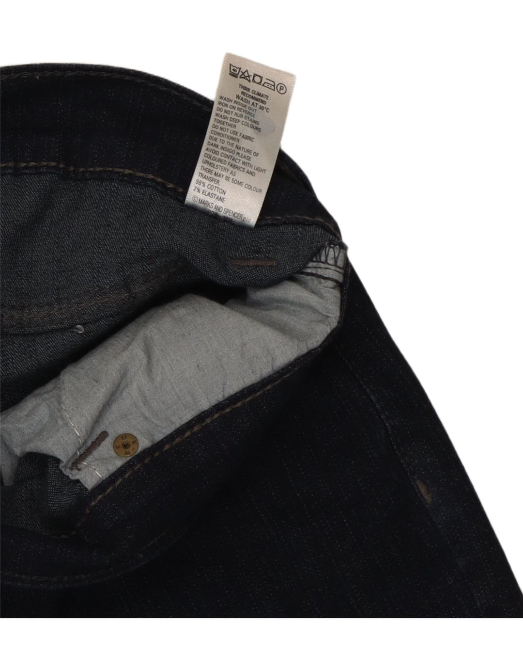 Marks & Spencer Blugi scurti Bootcut pentru femei UK 10 Small W27 L28 Bleumarin