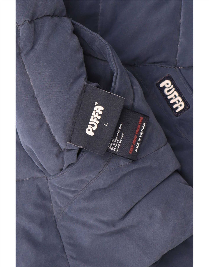 Gilet căptușit reversibil pentru femei Puffa UK 16, mare, albastru, poliester