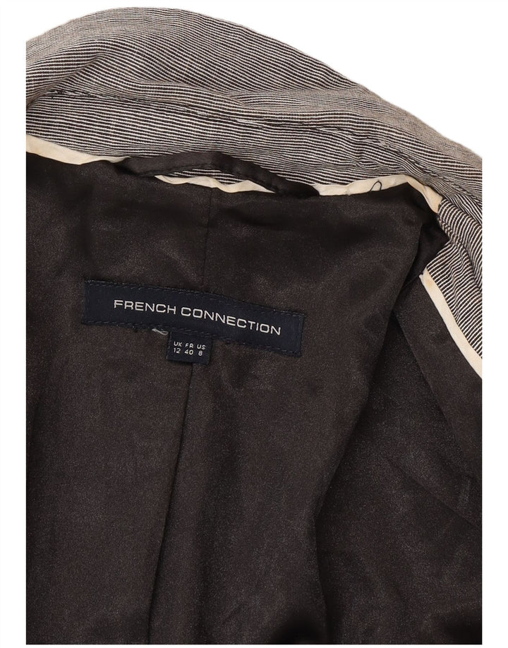 Sacou blazer pentru femei French Connection, cu 2 nasturi, UK 12, gri mediu, cu dungi